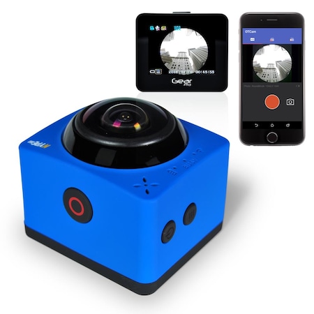Gear Pro Hype 360 Cam - 360° Degree Panorama 1080P HD Camera (Blue)